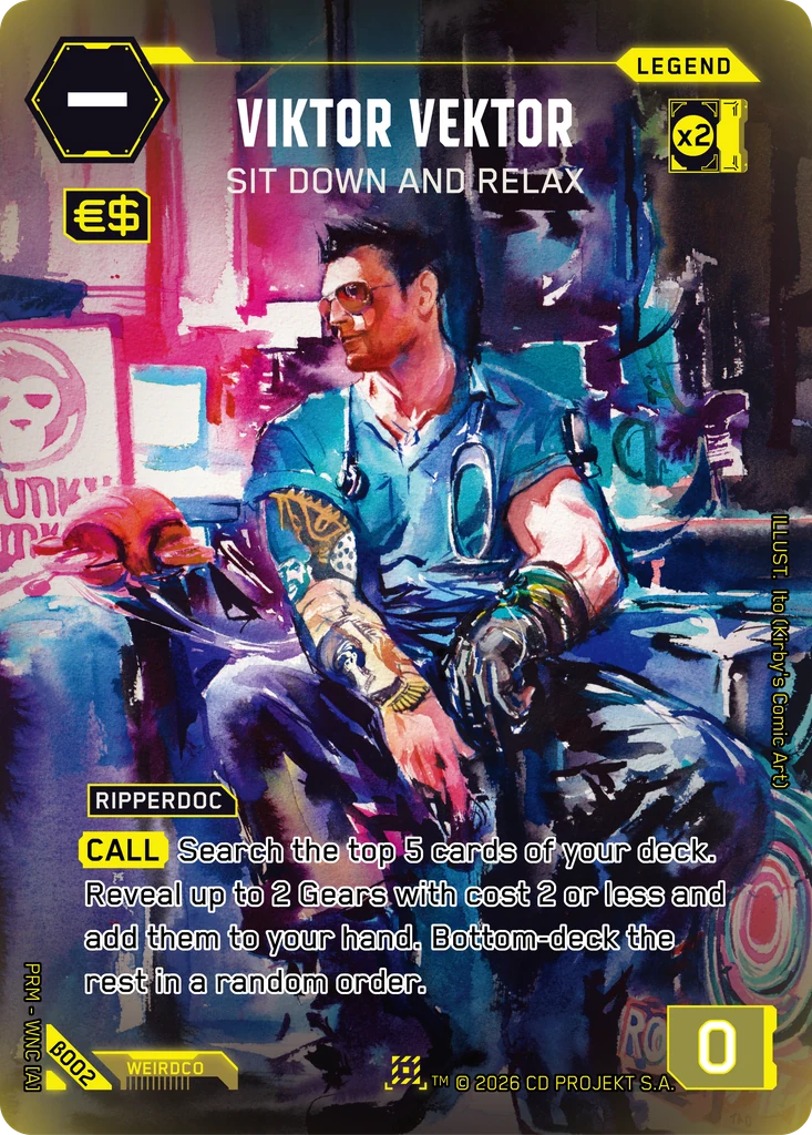 Viktor Vektor, Sit Down and Relax β002 Foil Cyberpunk TCG card