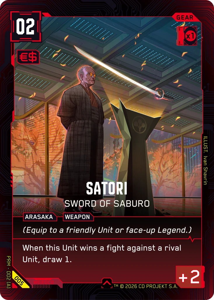 Satori, Sword of Saburo 005 Normal Cyberpunk TCG card