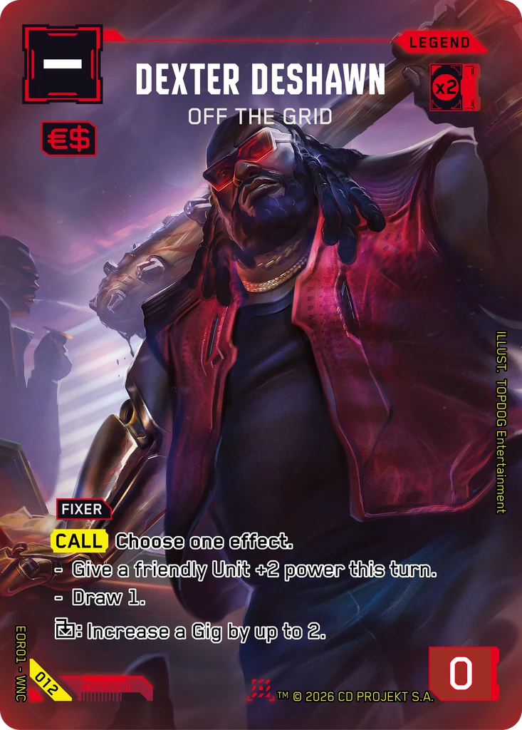 Dexter DeShawn, Off the Grid 012 Foil Cyberpunk TCG card