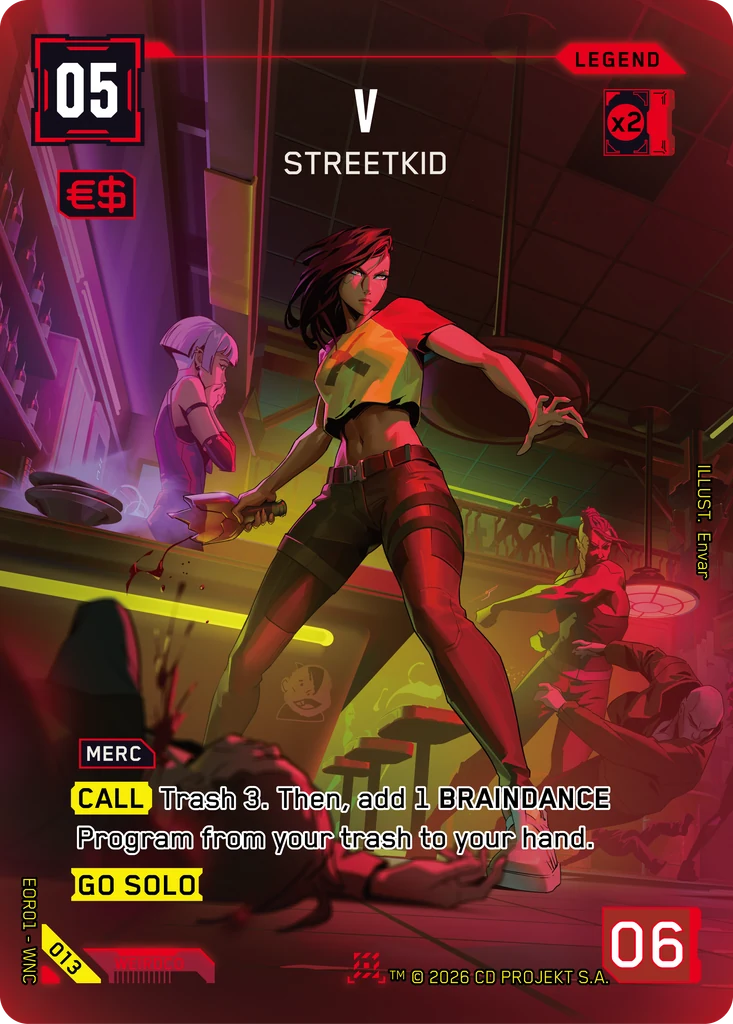 V, Streetkid 013 Foil Cyberpunk TCG card