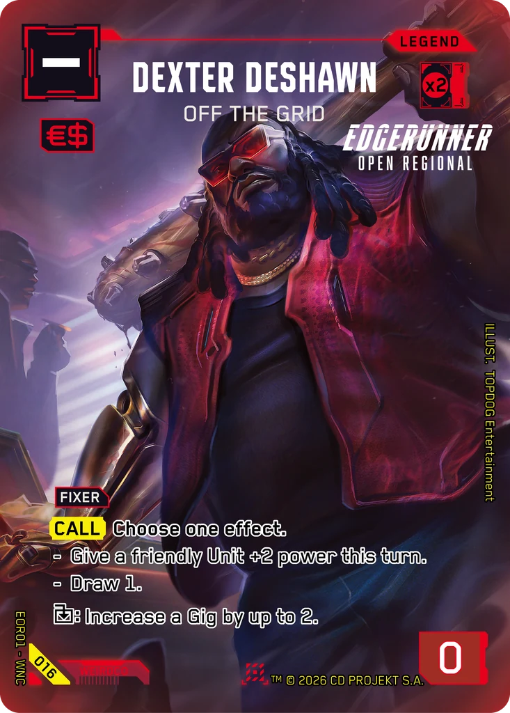 Dexter DeShawn, Off the Grid 016 Foil Cyberpunk TCG card