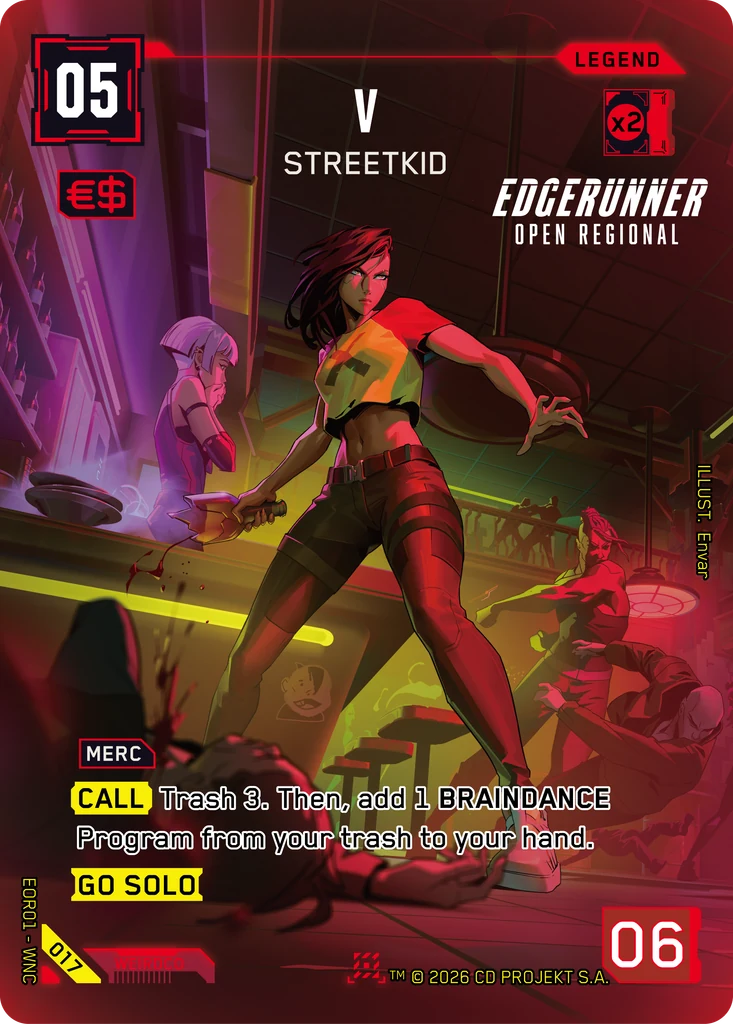 V, Streetkid 017 Foil Cyberpunk TCG card