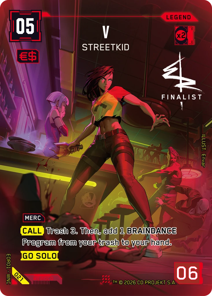 V, Streetkid 021 Foil Cyberpunk TCG card