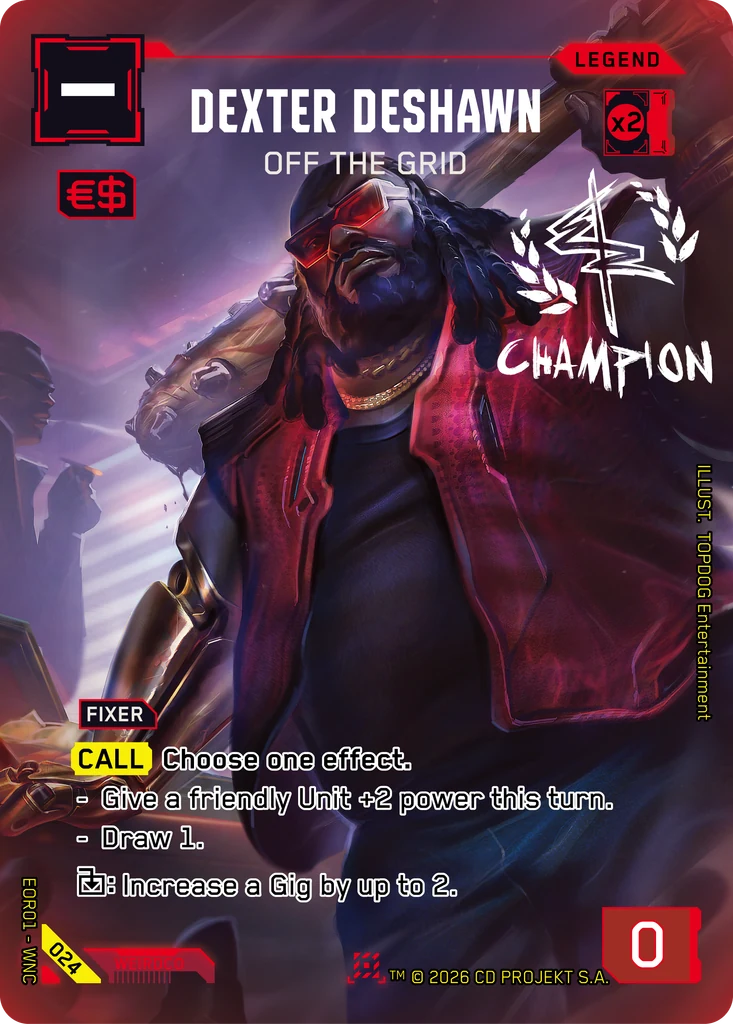 Dexter DeShawn, Off the Grid 024 Foil Cyberpunk TCG card