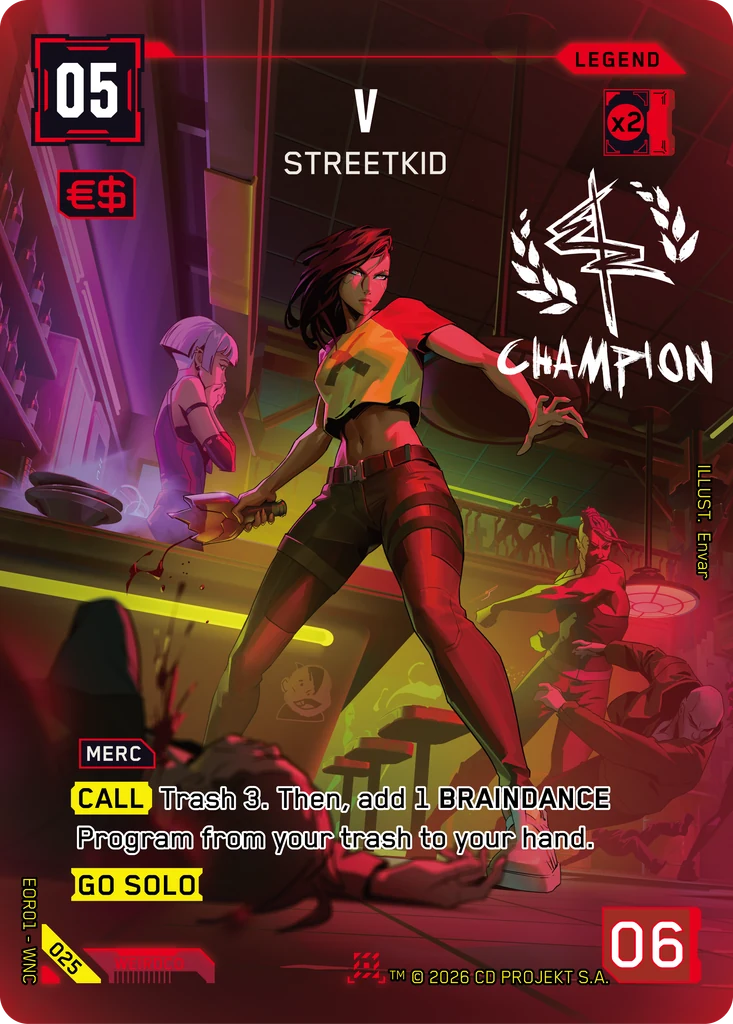 V, Streetkid 025 Foil Cyberpunk TCG card