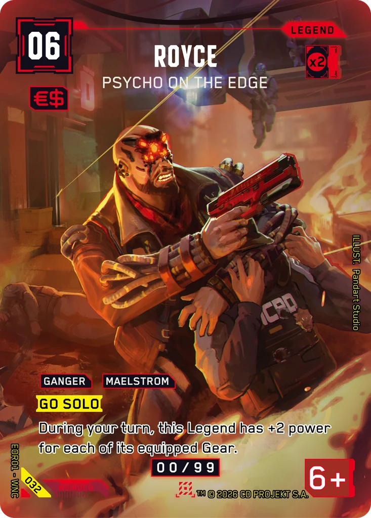 Royce, Psycho on the Edge 032 Foil Cyberpunk TCG card