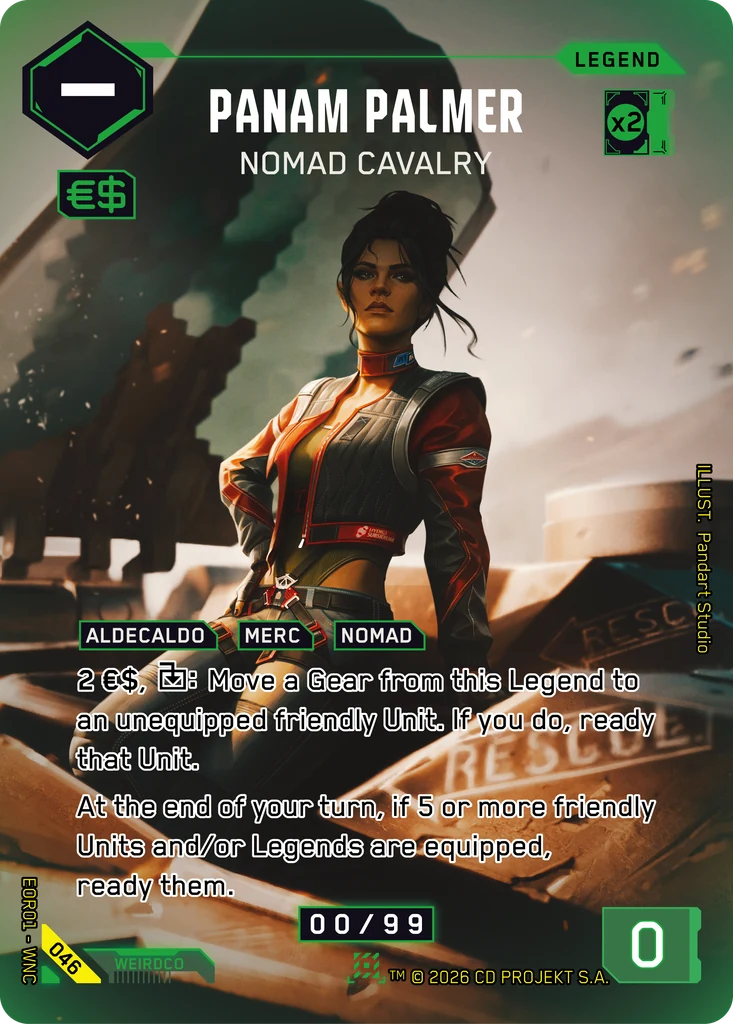 Panam Palmer, Nomad Cavalry 046 Foil Cyberpunk TCG card