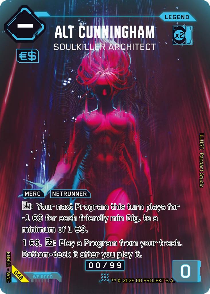 Alt Cunningham, Soulkiller Architect 048 Foil Cyberpunk TCG card