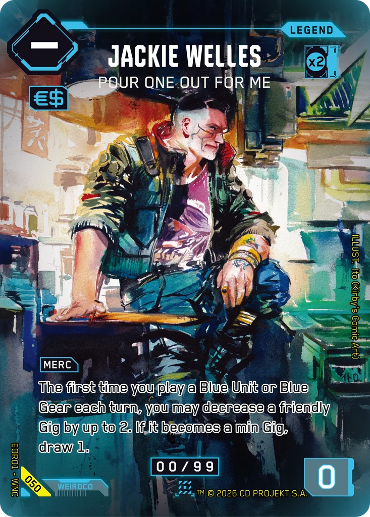 Jackie Welles, Pour One Out For Me 050 Foil Cyberpunk TCG card