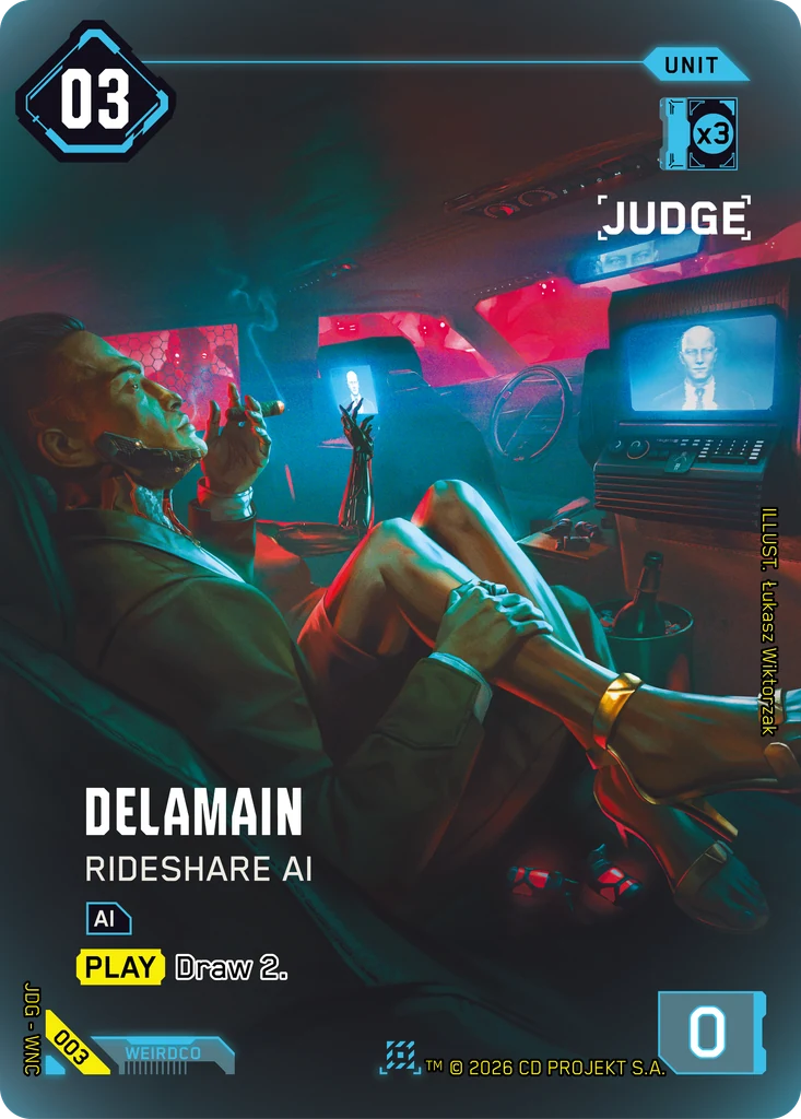 Delamain, Rideshare AI 003 Foil Cyberpunk TCG card