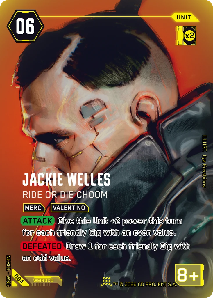 Jackie Welles, Ride or Die Choom 004 Foil Cyberpunk TCG card