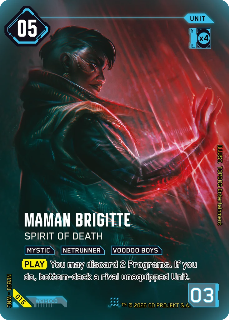Maman Brigitte, Spirit of Death 015 Foil Cyberpunk TCG card