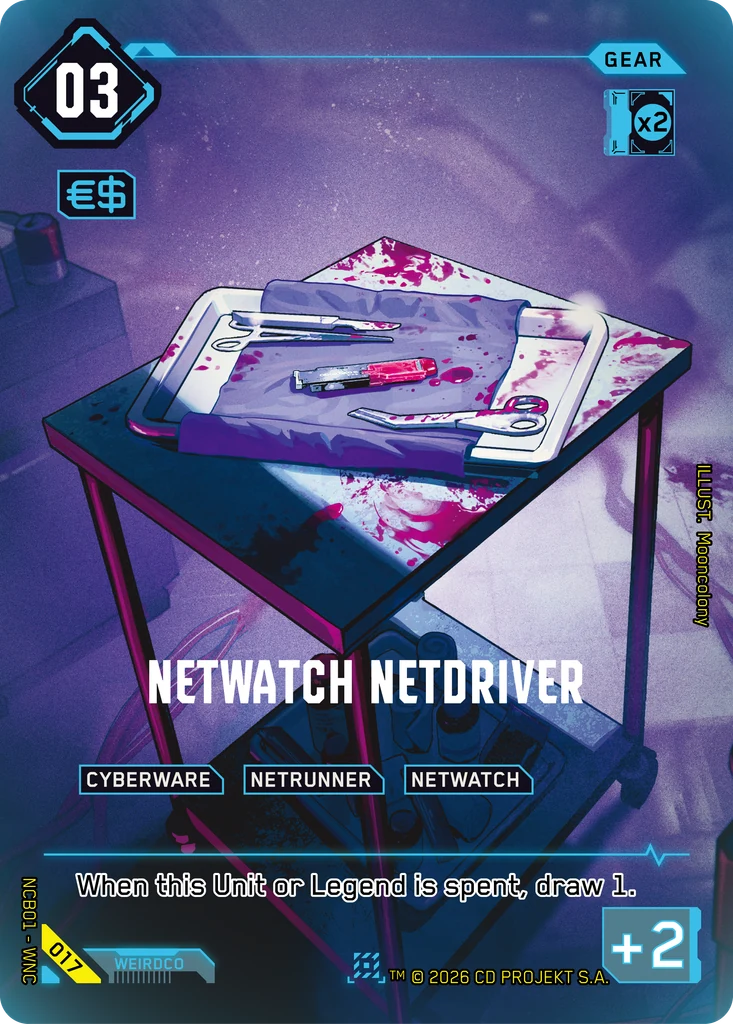NetWatch Netdriver 017 Foil Cyberpunk TCG card