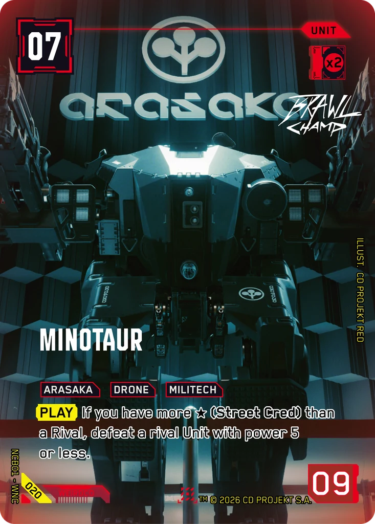 Minotaur 020 Foil Cyberpunk TCG card