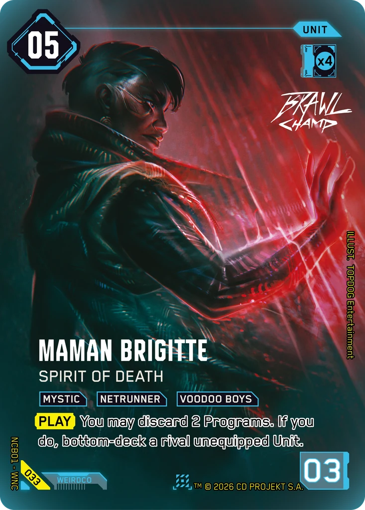 Maman Brigitte, Spirit of Death 033 Foil Cyberpunk TCG card