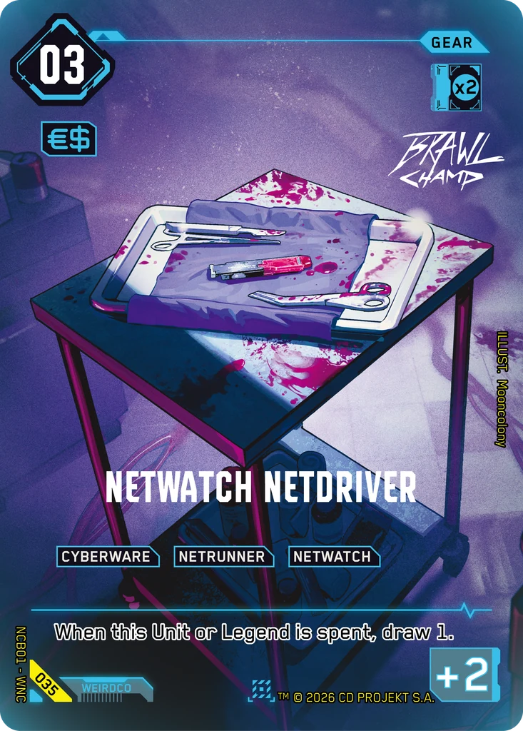 NetWatch Netdriver 035 Foil Cyberpunk TCG card