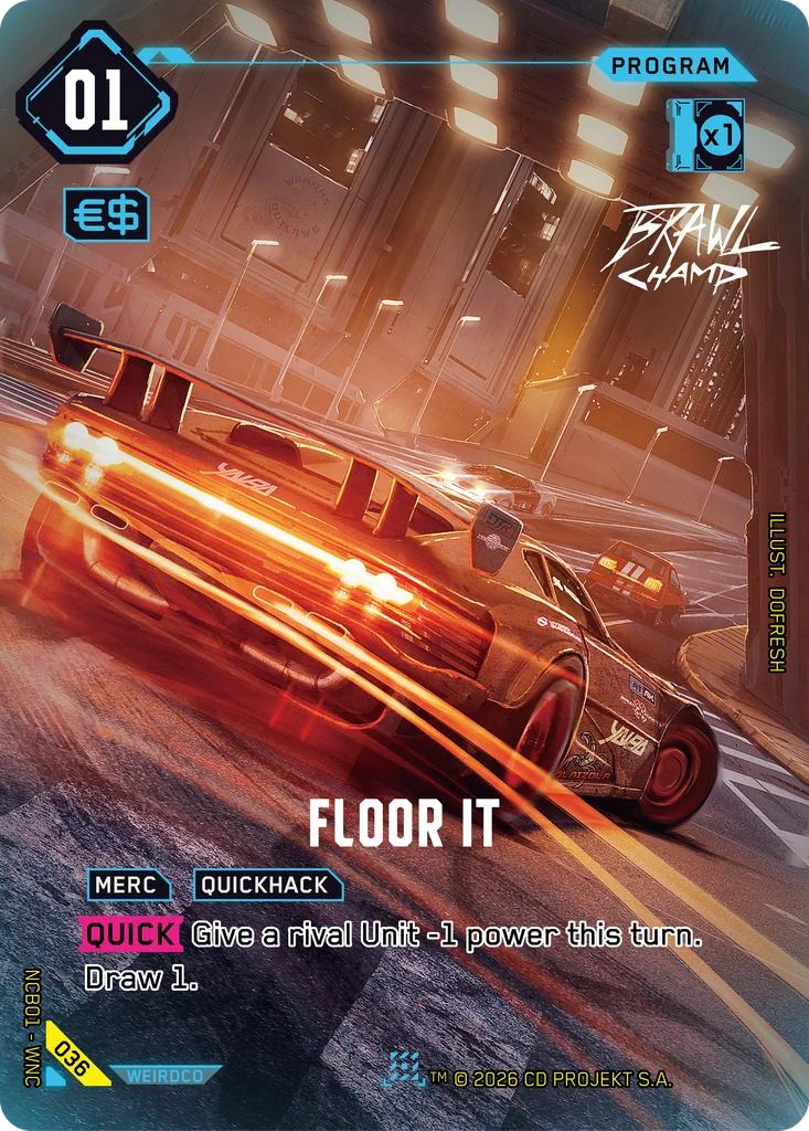Floor It 036 Foil Cyberpunk TCG card