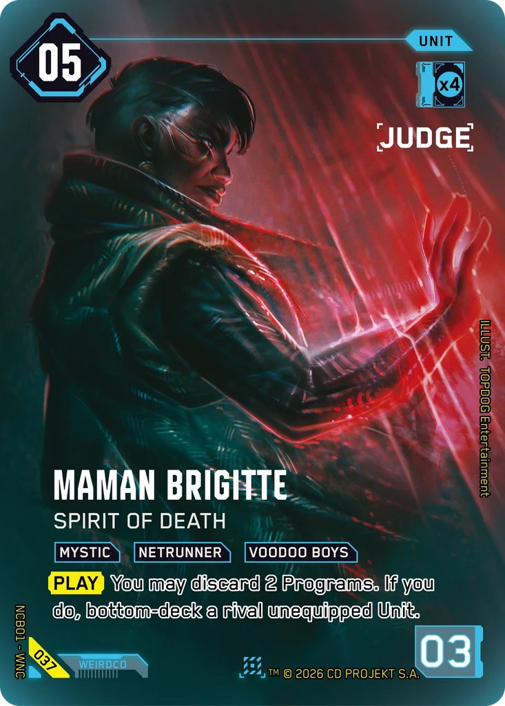 Maman Brigitte, Spirit of Death 037 Foil Cyberpunk TCG card