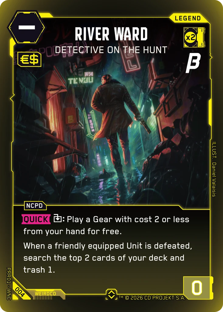River Ward, Detective on the Hunt 004 Foil Cyberpunk TCG card