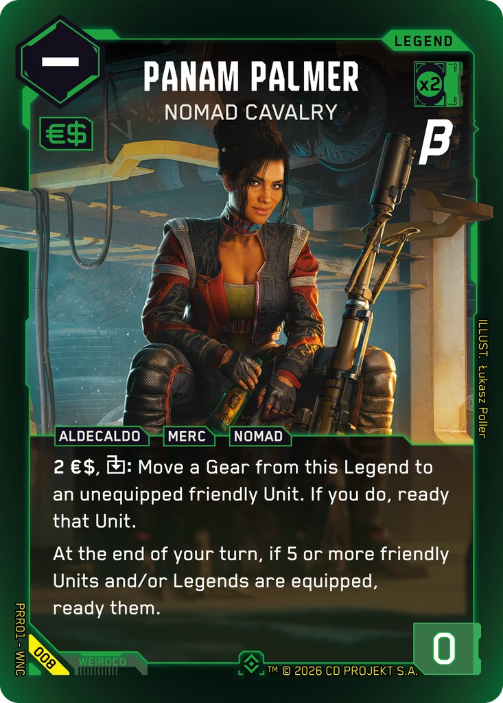 Panam Palmer, Nomad Cavalry 008 Foil Cyberpunk TCG card
