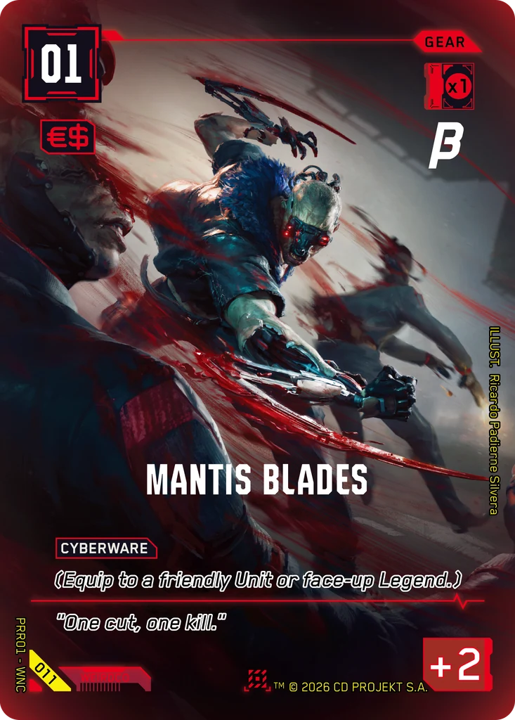 Mantis Blades 011 Foil Cyberpunk TCG card
