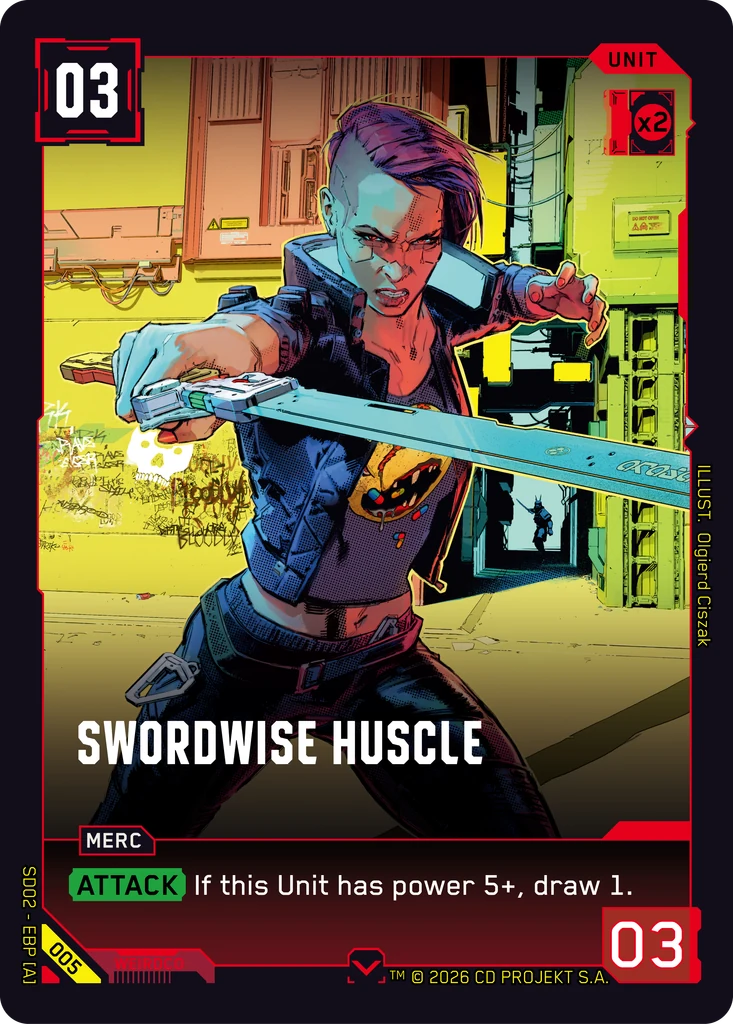 Swordwise Huscle 005 Normal Cyberpunk TCG card