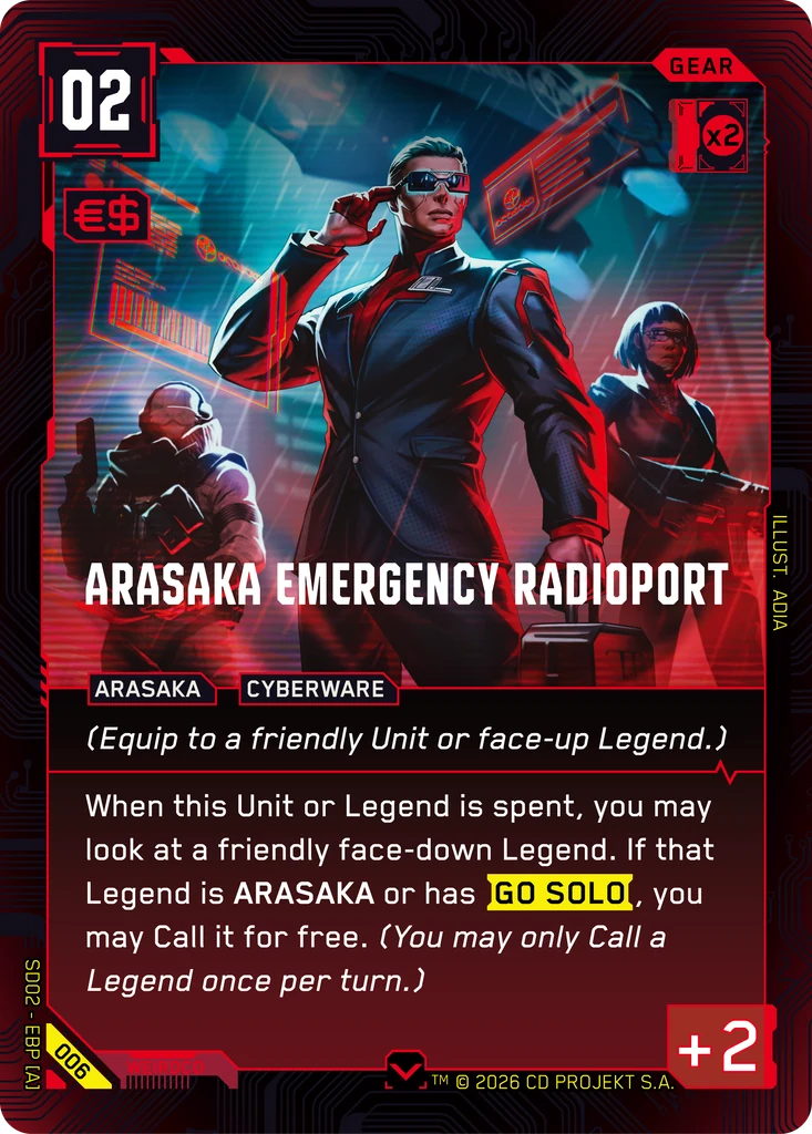 Arasaka Emergency Radioport 006 Normal Cyberpunk TCG card