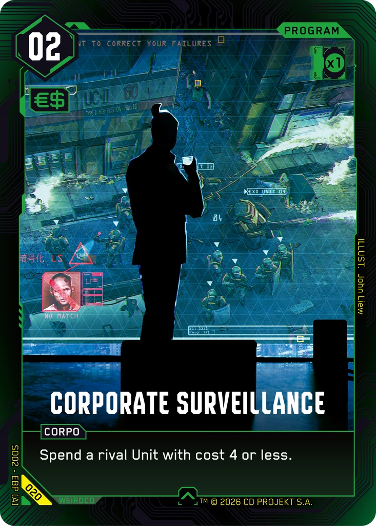 Corporate Surveillance 020 Normal Cyberpunk TCG card