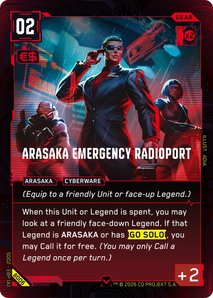 Arasaka Emergency Radioport β006 Normal Cyberpunk TCG card
