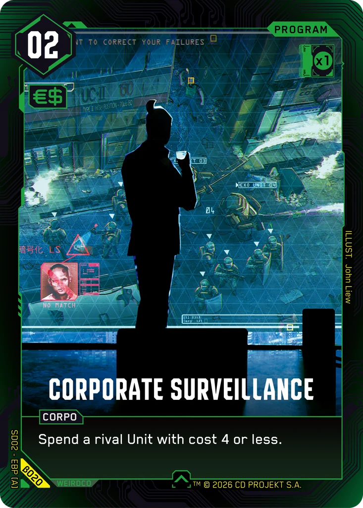 Corporate Surveillance β020 Normal Cyberpunk TCG card