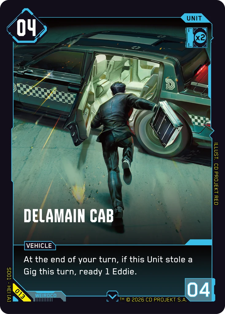 Delamain Cab 013 Normal Cyberpunk TCG card
