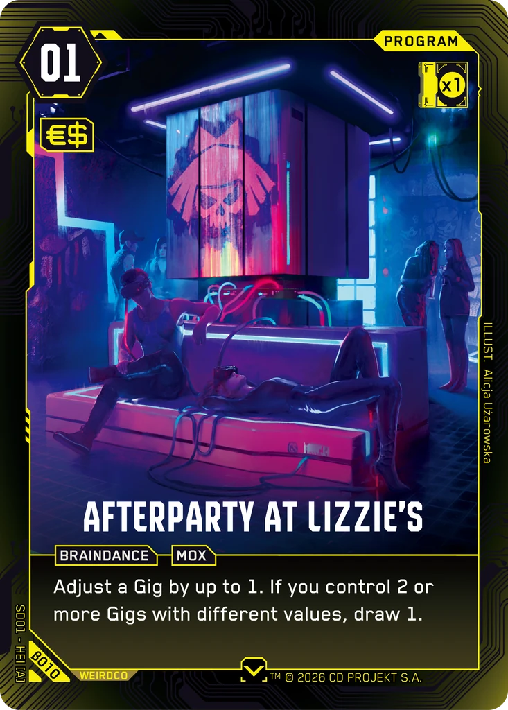 Afterparty at Lizzie's β010 Normal Cyberpunk TCG card