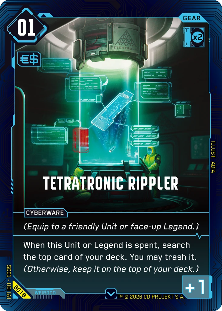 Tetratronic Rippler β018 Normal Cyberpunk TCG card