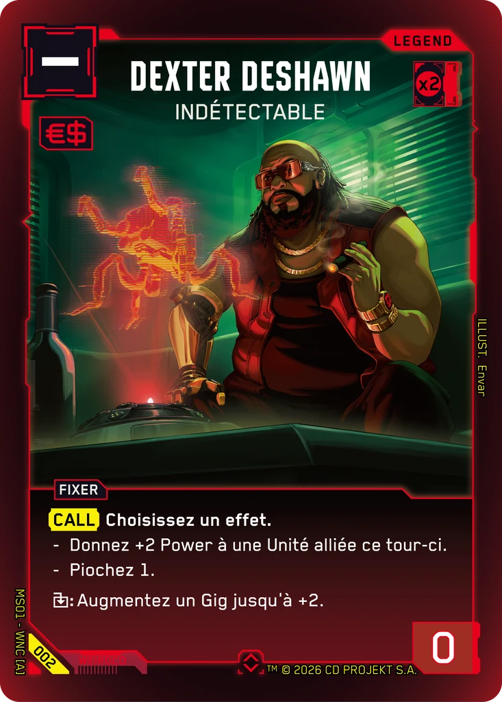 Dexter DeShawn, Off the Grid 002 Foil Cyberpunk TCG card