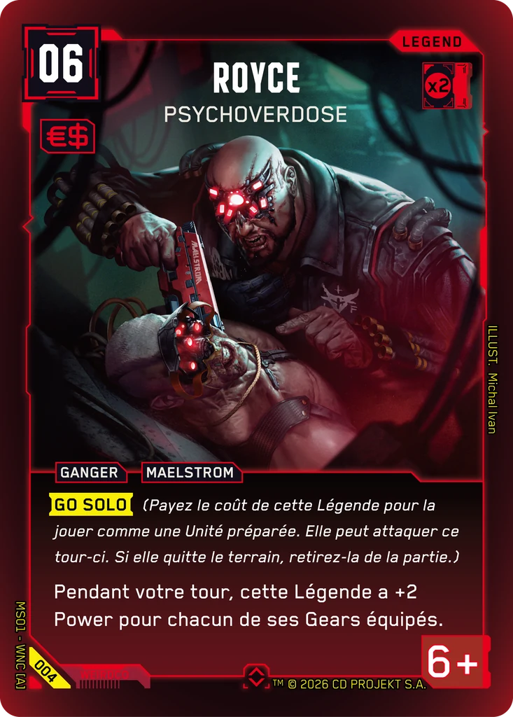 Royce, Psycho on the Edge 004 Foil Cyberpunk TCG card