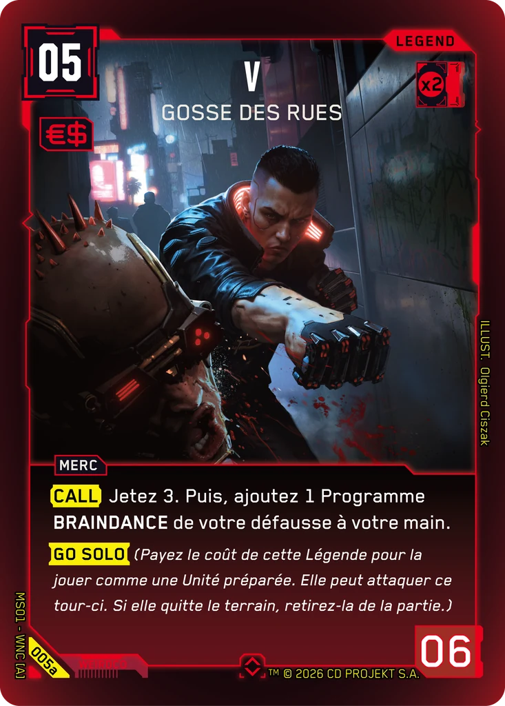V, Streetkid 005a Foil Cyberpunk TCG card