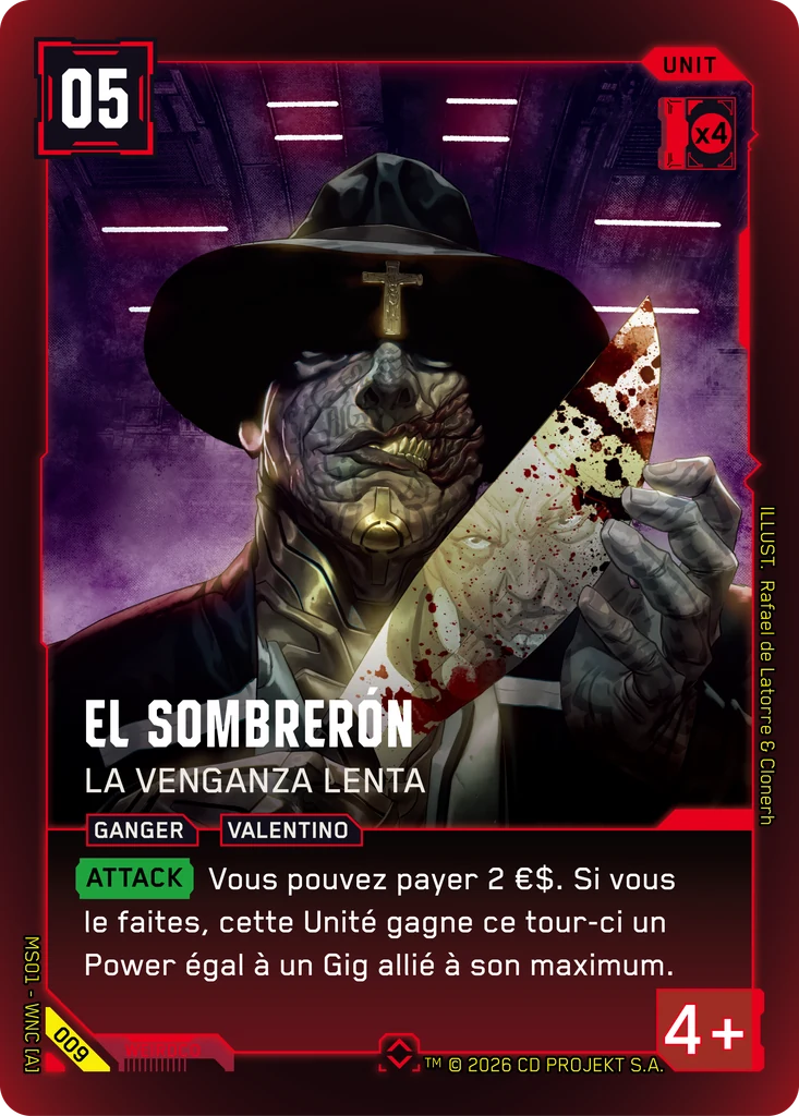 El Sombrerón, La Venganza Lenta 009 Foil Cyberpunk TCG card