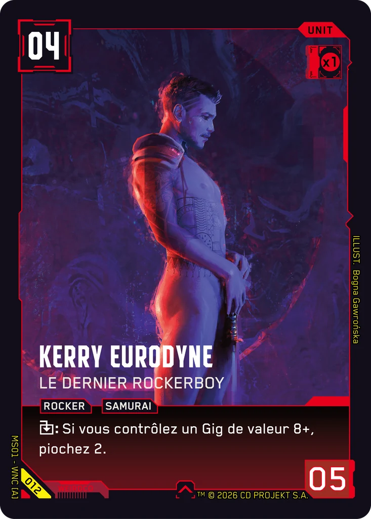 Kerry Eurodyne, The Last Rockerboy 012 Normal Cyberpunk TCG card