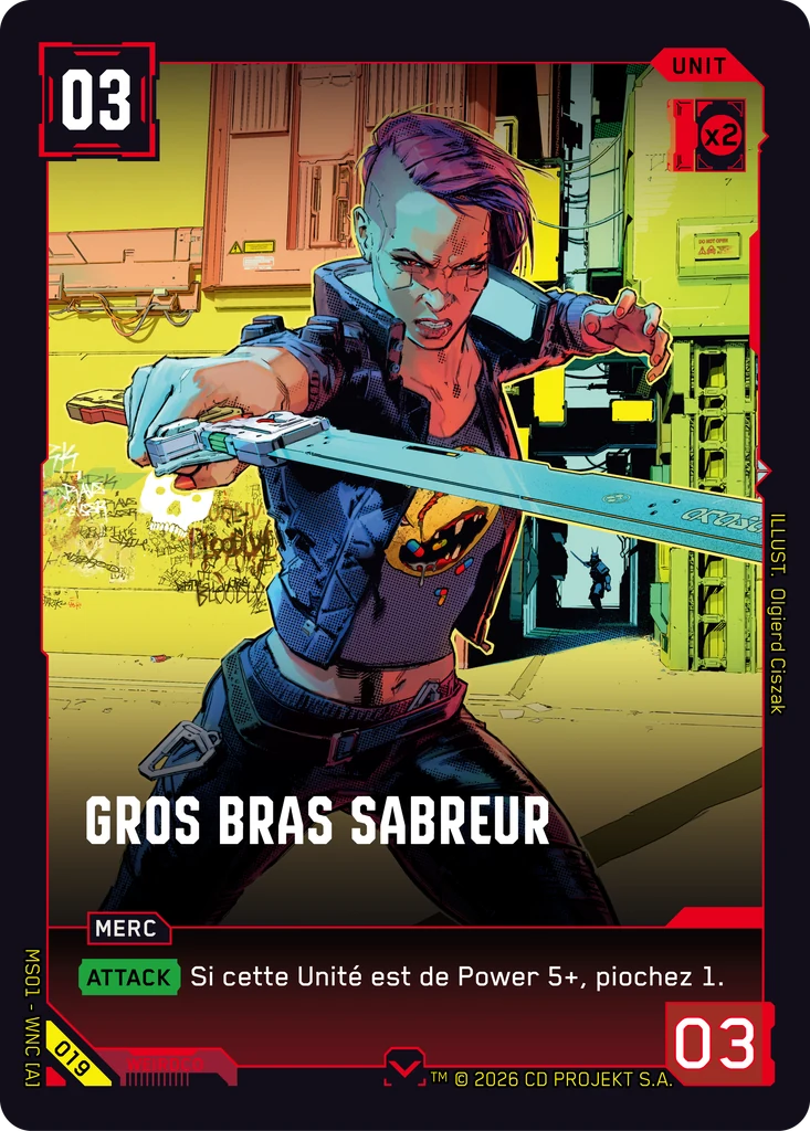 Swordwise Huscle 019 Normal Cyberpunk TCG card