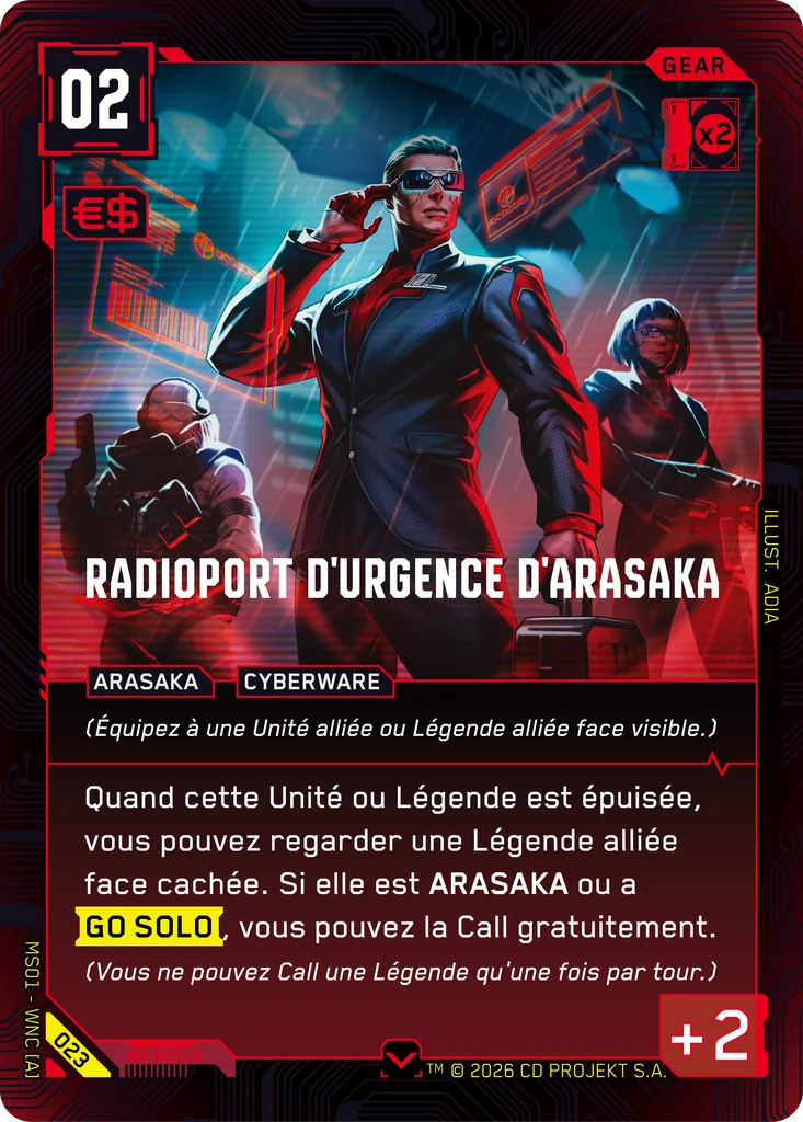 Arasaka Emergency Radioport 023 Normal Cyberpunk TCG card