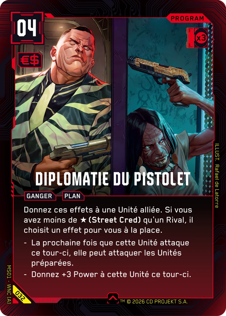 Gunpoint Diplomacy 032 Normal Cyberpunk TCG card