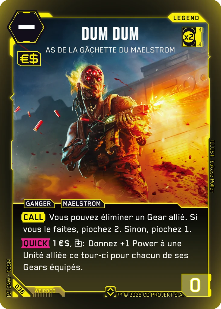 Dum Dum, Maelstrom Triggerman 036 Foil Cyberpunk TCG card