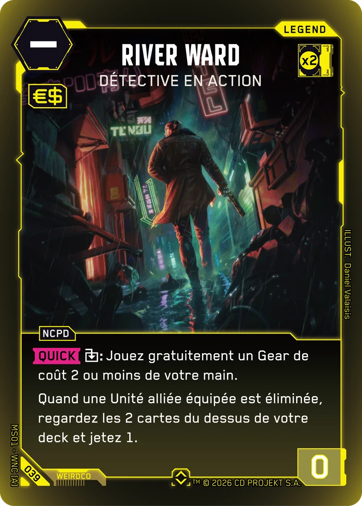 River Ward, Detective on the Hunt 039 Foil Cyberpunk TCG card