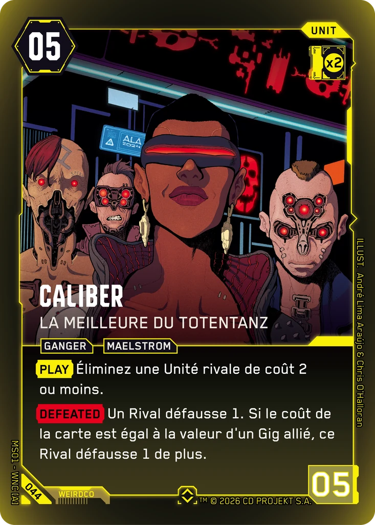 Caliber, Totentanz's Top Dog 044 Foil Cyberpunk TCG card
