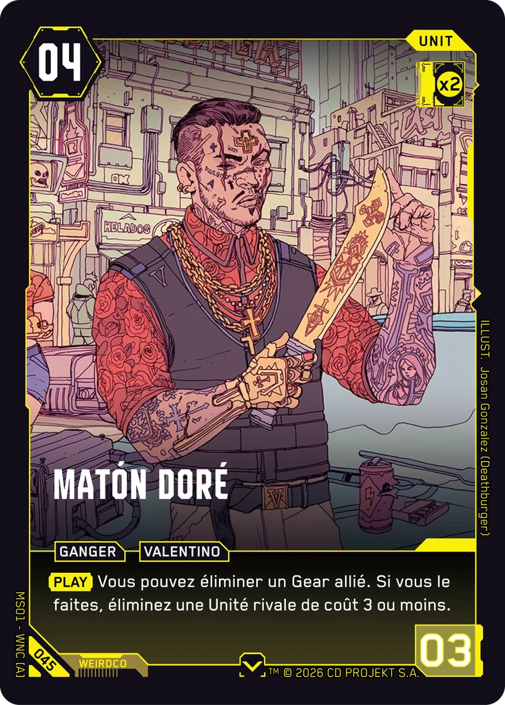 Gilded Matón 045 Normal Cyberpunk TCG card