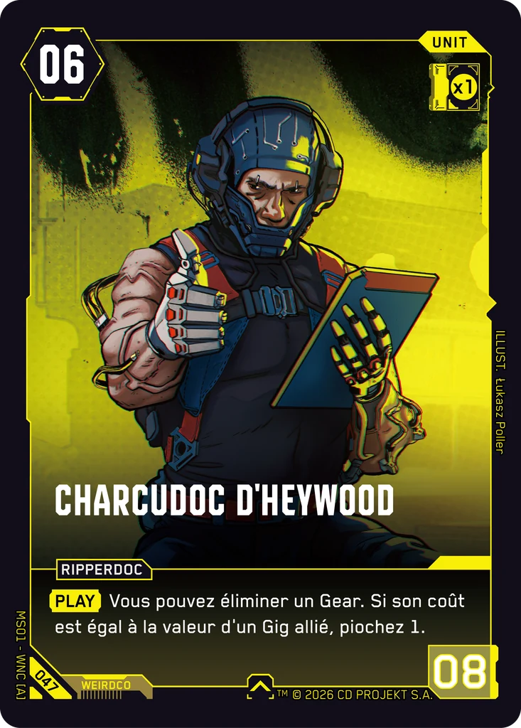 Heywood Ripperdoc 047 Normal Cyberpunk TCG card