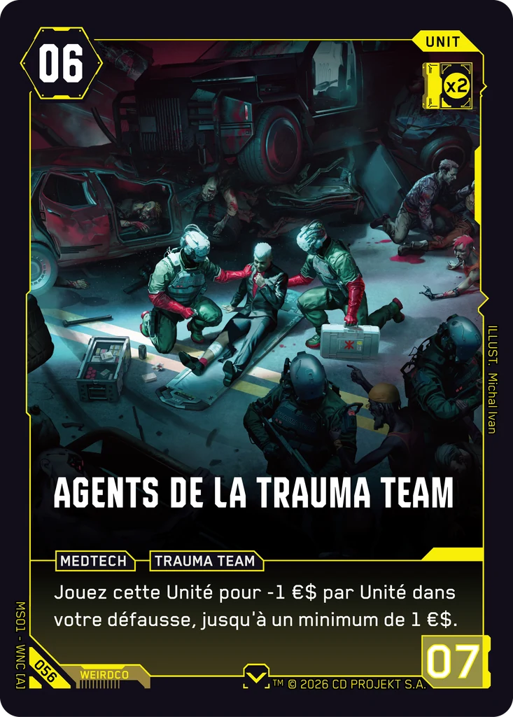Trauma Team Operatives 056 Normal Cyberpunk TCG card