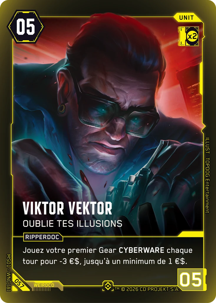 Viktor Vektor, Drop Your Illusions 057 Foil Cyberpunk TCG card