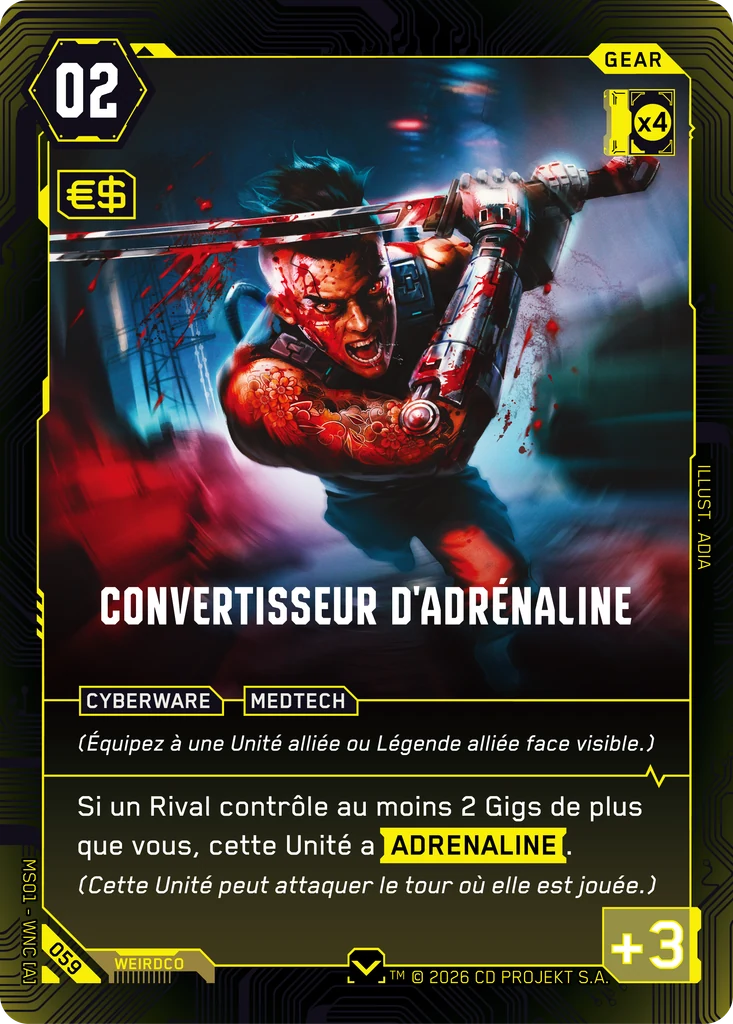 Adrenaline Converter 059 Normal Cyberpunk TCG card