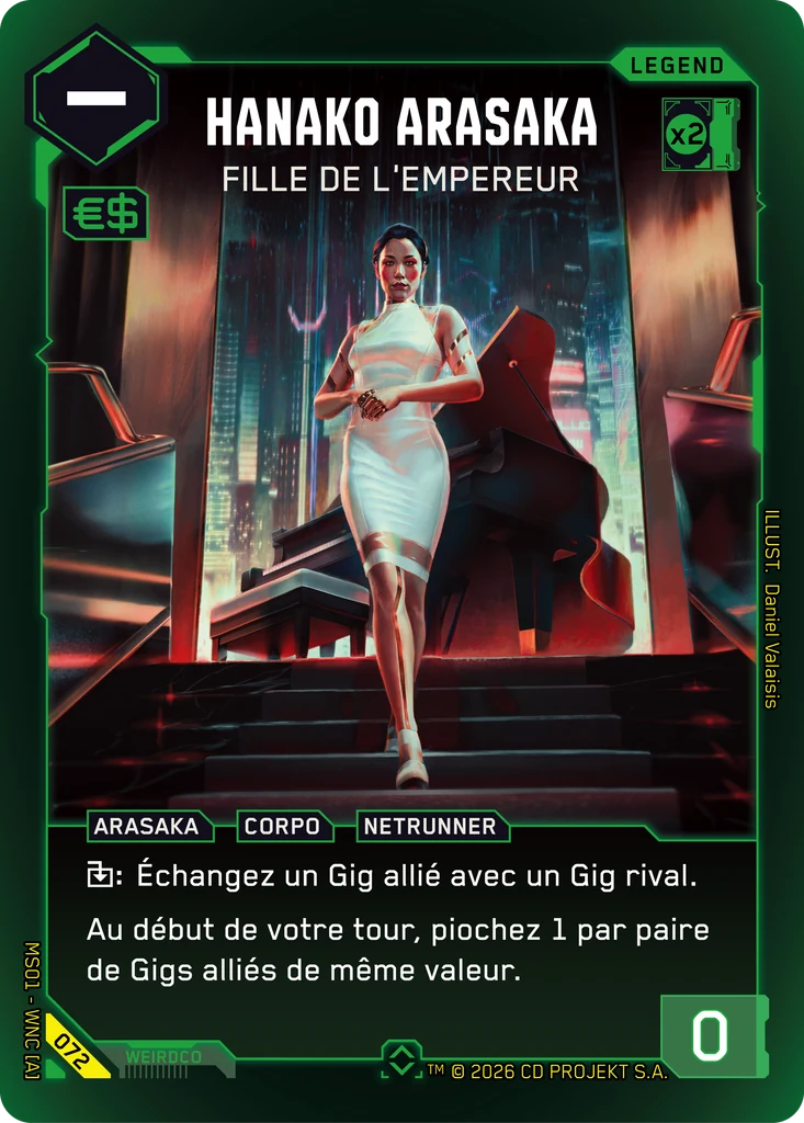 Hanako Arasaka, Daughter of the Emperor 072 Foil Cyberpunk TCG card